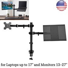 Monitor and Laptop Mount Adjustable Monitor Arm Stand with Laptop Tray picture