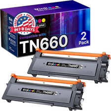 Reemplazo de cartucho de tóner TN660 compatible para Brother TN-660 (Negro,2Pcs) picture
