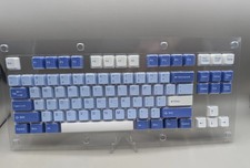 Discord Light Theme TKL 87 Key ABS Keycap Set New Blue White Keyboard picture