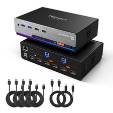 TESmart 8K@60Hz DP KVM Switch 2 Monitors 2 Computers EDID, DP 1.4 KVM Switch ... picture