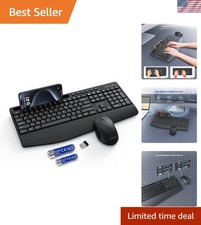 Comfortable Wireless Keyboard-Mouse Combo with Adjustable DPI & Phone Stand picture