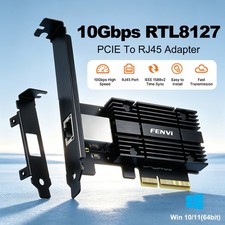 RTL8127 PCI-E 10G RJ45 Network Card 10Gbps LAN Adapter for Desktop Gaming PC NAS picture
