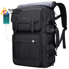 PIJUSHI Travel Backpack for Women Men Carry on Luggage Large, Black  picture