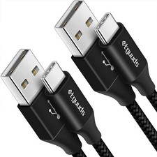 etguuds USB to C Cable 2ft, 2-Pack A Type C Charger Black  picture