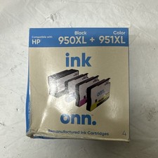 Onn. New Ink Cartridges for HP 950XL Black & 951XL Color.  picture