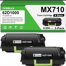 #266 • Lexmark 62D1000 Toner Cartridge for 62D1H00/621H (2 Pack picture