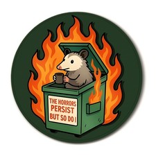 Funny Possum Mouse Pad, Opossum Gifts, Dumpster Fire Desk Decor picture
