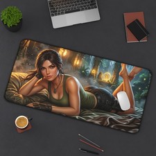 Lara Croft Tomb Raider XXL Gaming Desk Mat Mouse Pad Gamer Setup picture