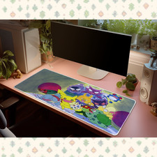 Pokemon Pikachu Gengar Haunter Gastly Sleepover Desk Mat Mouse Pad Anime picture
