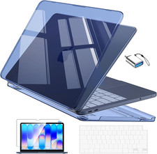 for Macbook Neo Case 13 Inch 2026, Scratch Resistant, Crystal Indigo picture