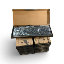 Lot of 19 New Manhattan USB Wired EKB-1 155113 Standard Keyboard Black picture