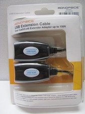 2 New Monoprice USB Extension Cable; Cat 5 & Cat 6 Extender Adapter up to 150 ft picture