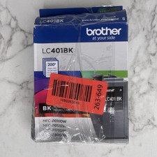 Brother Genuine LC401BK Standard Yield Black Ink Cartridge MFC-J1010DW A18 picture