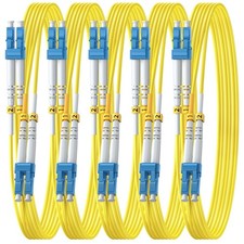 5 PCS 2m/6ft LC To LC OS2 Single Mode Fiber Optic Patch Cable Duplex 9/125um picture