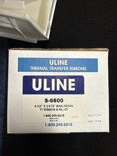 BOX OF 6 - ULINE S-6800  Thermal Transfer Ribbons - Wax/Resin, 4.02