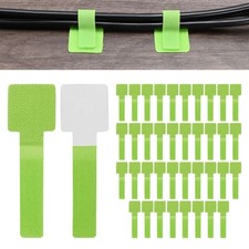 40-Pack Cable Clips, Adhesive Cord Organizers for Desk, Wire Holders [Green] picture