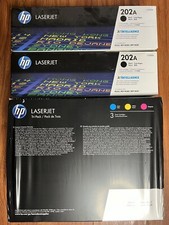 New Set 5- HP 202A Toner Toners - CF500A CF501A CF502A CF503A picture