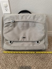 Tumi Gray Nylon Padded Messenger Shoulder Bag Fits 15in Laptop, Adj Strap picture