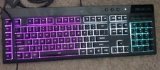 Corsair K55 RGB Gaming Keyboard 10 Zone RGB Black Used Tested picture