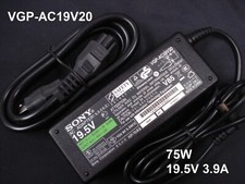 Genuine OEM VGP-AC19V20 AC Power Adapter 19.5V 3.9A 75W for SONY Vaio Laptop picture