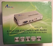 NEW Sealed Airlink101 4-Port USB KVM Switch with Audio AKVM-U42 NEW SEALED  picture