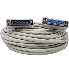 50 Ft Your Cable Store DB25 Male to Female Serial Port Cable RS232 50 Foot Gray picture
