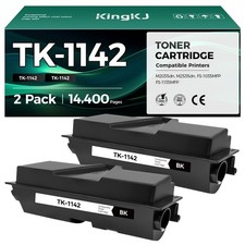 TK1142 Toner Cartridge Black 2-Pack High Yield With Chip Replacement for Kyocera picture