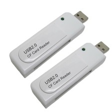 2X New Speed USB 2.0 Compact Flash CF Memory Card Reader White US picture