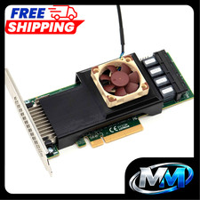Broadcom LSI 9305 16i 24i SAS HBA Noctua 40mm Fan Mount Cooling Shroud Cooler picture