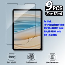 9Pcs HD Clear Tablet Screen Protector Protective Film For iPad Series picture
