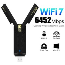 FENVI BE6500 USB 3.0 Wireless Dongle WiFi 7 802.11BE Tri-band PC Gaming Adapter picture