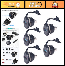 5PCS USB 3.0 Adapter Male to Female Converter Extender, Panel Mount Connector fo picture