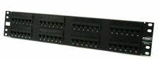 AMP NETCONNECT 406331-1 RJ45 Cat 5e 48-Port Patch Panel, 110Connect, Black, 2U picture