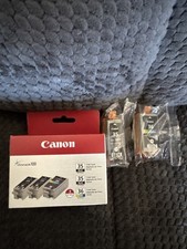 Canon ChromaLife 100 Genuine Black & Color New Sealed 3 Pack + 1 Extra blk/color picture