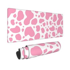 Pink Cow Print Large XL Gaming Mouse Pad Long Extended Desk Mat 31.5x11.8 In picture