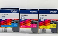 New Genuine Brother LC402XL Cyan Magenta Yellow 3PK Ink Cartridge Box picture