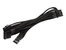 Silverstone SST-PP06B-3PER10F 3xPeripheral 4pin + 1xFloppy 4pin Black Sleeved picture
