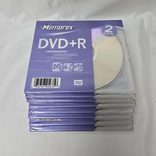 Lot of 8 Memorex DVD+R 2pk/1 case - 16x - 4.7GB - 120 Min Video Recordable picture