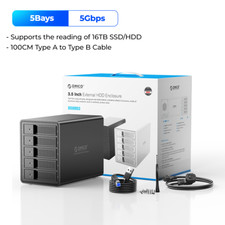 ORICO 5 Bay External Hard Drive Enclosure USB 3.0 for 3.5'' HDD 150W DAS picture