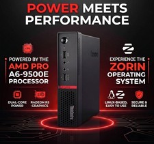 Lenovo ThinkCentre: AMD Pro A6-9500E 8GB RAM - 128GB SSD Zorin Core Edition picture