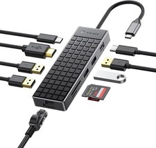 Yottamaster Multiport USB C Hub 4K HDMI USB3.0 RJ45 SD/TF PD100W Adapter For PC picture