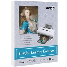 Koala Inkjet Canvas Paper 8.5x11 100% Cotton Matte Photo Paper 350g 22Mil Thick picture