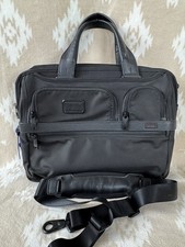 Black Tumi alpha 3 expandable organizer laptop Case briefcase Bag picture