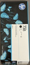 HP 738 Genuine DesignJet Ink Cartridge - Black, Expires 10/2028 Sealed picture