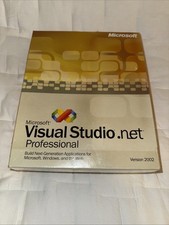 NEW Vintage Microsoft Visual Studio.NET Professional Software suite Version 2002 picture