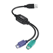 Perixx PERIPRO-401 PS2 to USB Adapter for Keyboard and Mouse - Built-in USB C... picture