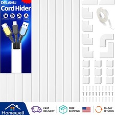 Versatile 157in Cord Hider for Indoor & Outdoor Use,  PVC Wire Concealer picture