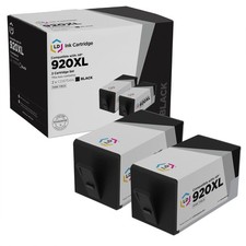 LD Reman Replacement for HP 920XL Set of 2 CD975AN Black Inkjet Cartridge picture