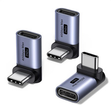 UGREEN 90 Degree USB C Adapter 3 Pack,Right Angle USB C Male to Female Adapter[4 picture
