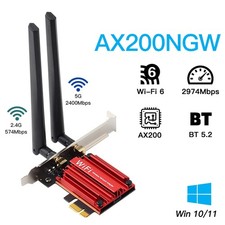 PCI-E WiFi 6 AX3000 Desktop Network Card BT5.2 AX200 Dual Band for Windows 10/11 picture